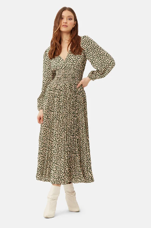 Women's Stylish Professional Apparel Traffic People Green Heart Like Aurora Dress
