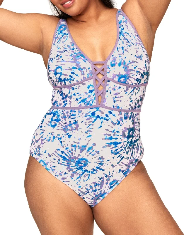 Women's Floral Print Outfit Andressa Women's Plus-Size Swimwear One-Piece