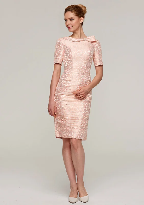 Ends Soon Sheath/Column Short Sleeve Knee-Length Lace Mother of the Bride Dress With Pleated Ends Soon Sheath/Column Short Sleeve Knee-Length Lace Mother of the Bride Dress With Pleated