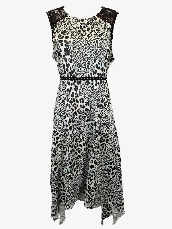 Women's Party Clothes Karen Millen Stain Wild Blue Fancy Dress Size 14