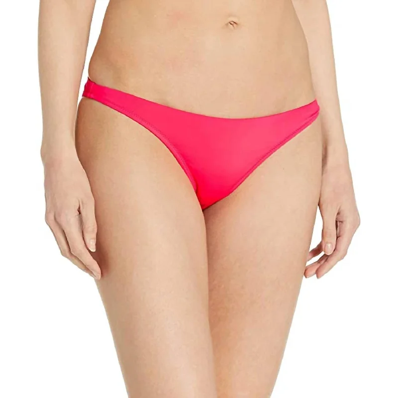 Women's Sporty Chic Clothes Solid St. Lucia Bikini Bottom In Candy