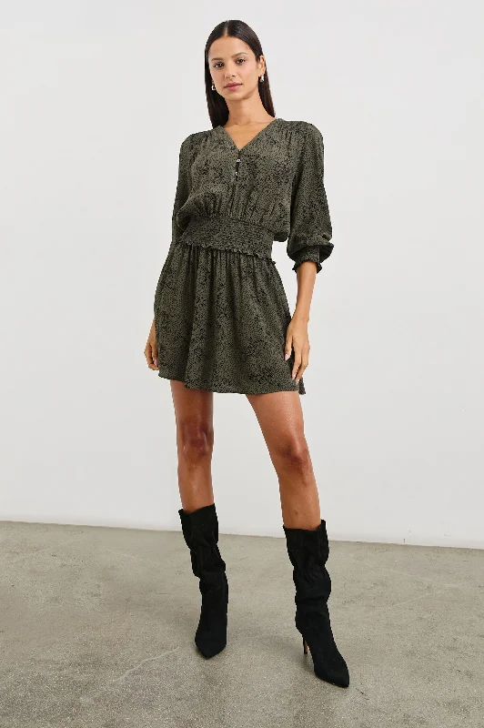 Refined Look ZANA DRESS - OLIVE PEBBLE