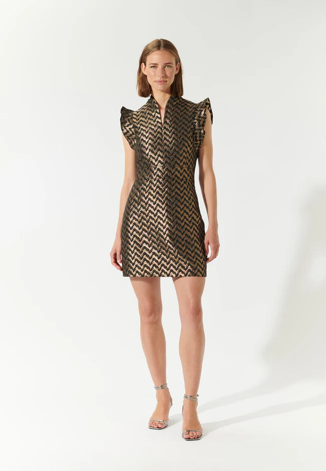 Elegant Simplicity Wardrobe Dea Kudibal Serpentine Black/Gold Dress