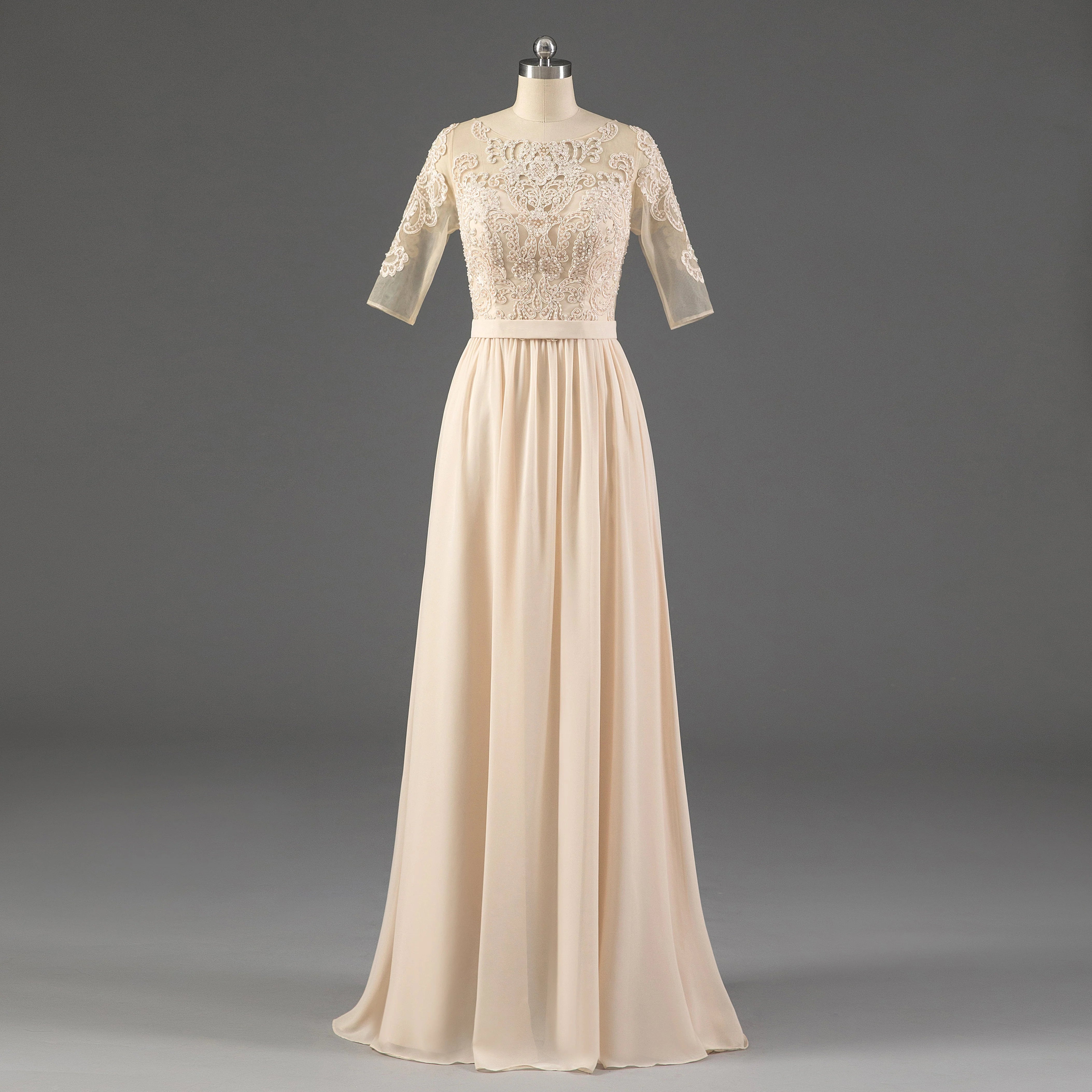 Online Boutiques Best Hot Sale Crew Half Sleeves Long With Beading Mother Of The Bride Dresses Online Boutiques Best Hot Sale Crew Half Sleeves Long With Beading Mother Of The Bride Dresses