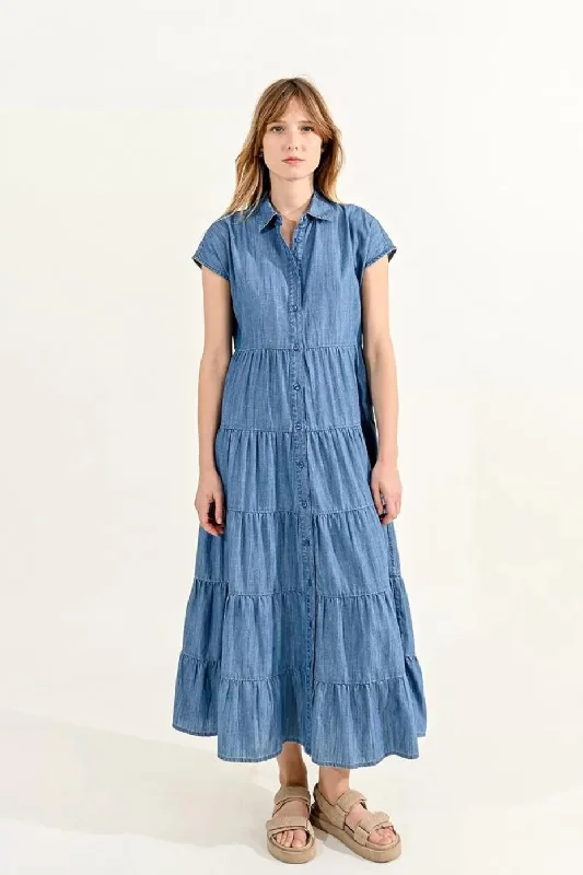 Women's Resort Apparel Molly Bracken Denim Blue Dress