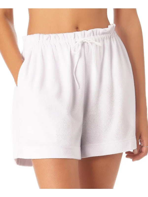 Women's Evening Wear Attire Womens Terry Cloth Shorts Cover-Up