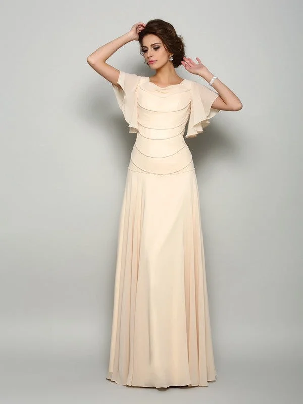 Women's Activewear Apparel A-Line/Princess Square Beading Short Sleeves Long Chiffon Mother of the Bride Dresses Women's Activewear Apparel A-Line/Princess Square Beading Short Sleeves Long Chiffon Mother of the Bride Dresses