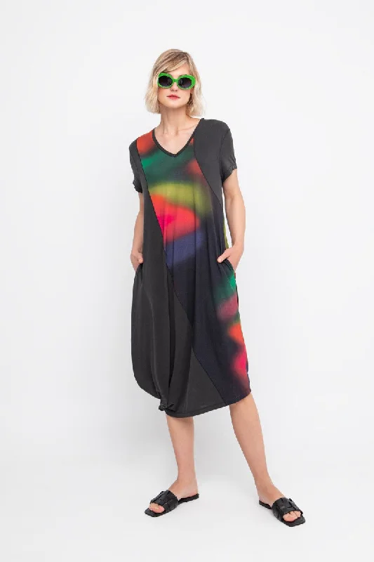 Break Fashion Norms Ozai N Ku Red Blotched Cocoon Dress
