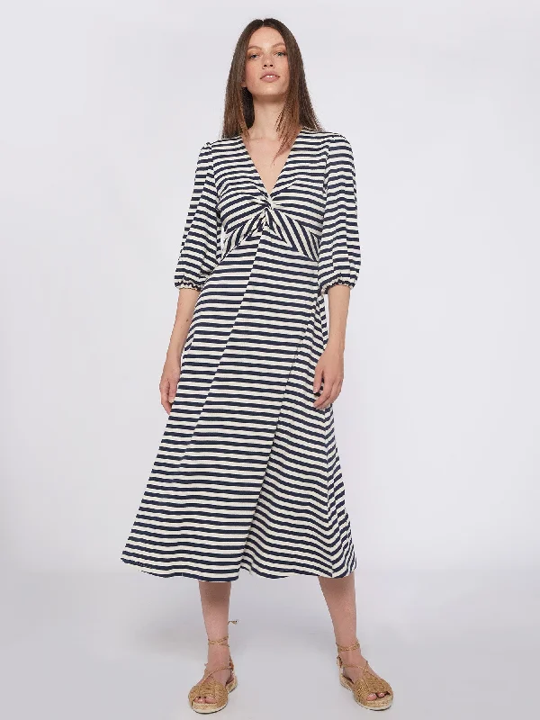 Trend Setting Threads Vilagallo Carolina Navy Stripe Dress