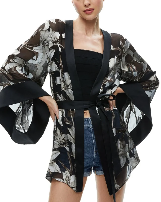 Women's Functional Outdoor Garments alice + olivia Mariana Silk-Blend Kimono