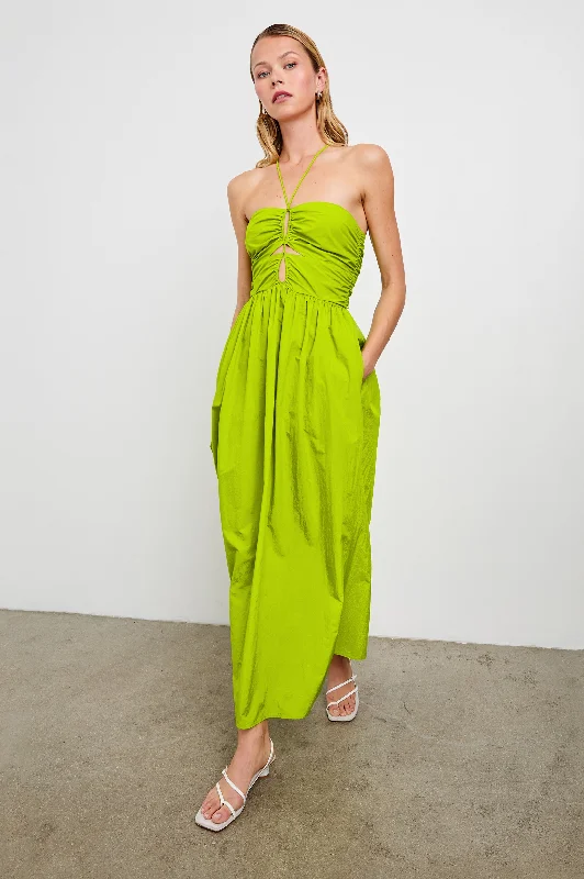 Casual Weekend Relaxed Style SILVIA DRESS - BANANA LEAF