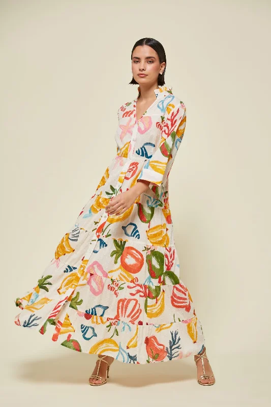 Women's Stylish Outerwear Md'M Multi Coloured Grace Dress