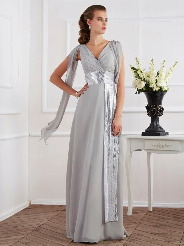 Stylish Dresses for Women Sheath/Column V-neck Short Sleeves Lace Long Chiffon Dresses Stylish Dresses for Women Sheath/Column V-neck Short Sleeves Lace Long Chiffon Dresses