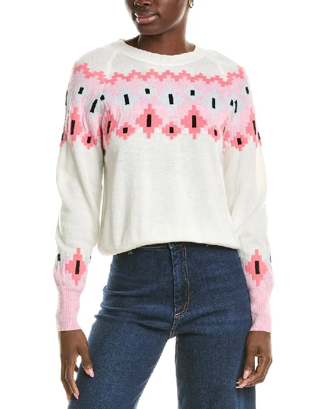 Comfortable Women's Apparel Brodie Cashmere Wool & Cashmere-Blend Pastel Fairisle Jumper