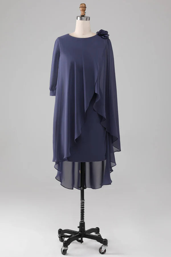 Big Sale Event Mother Of The Bride Dress Beaded Knee-Length Chiffon dress