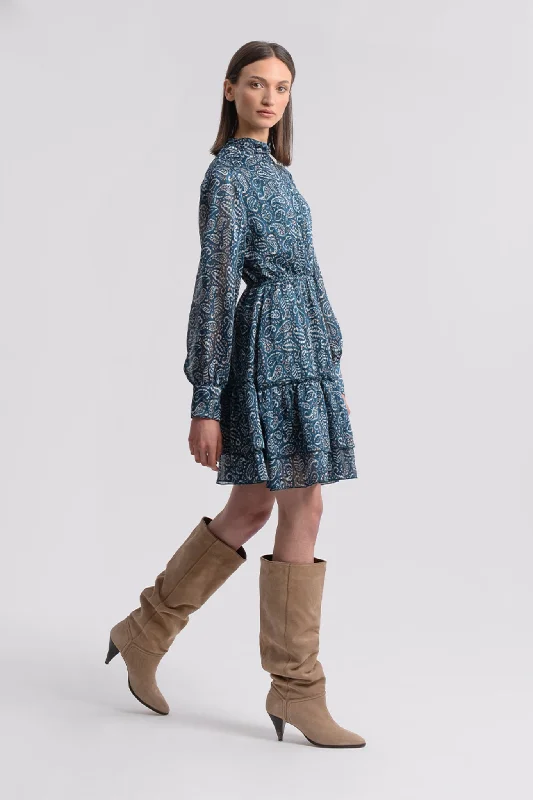 Style Revolution Molly Bracken Duck Egg Blue Woven Dress