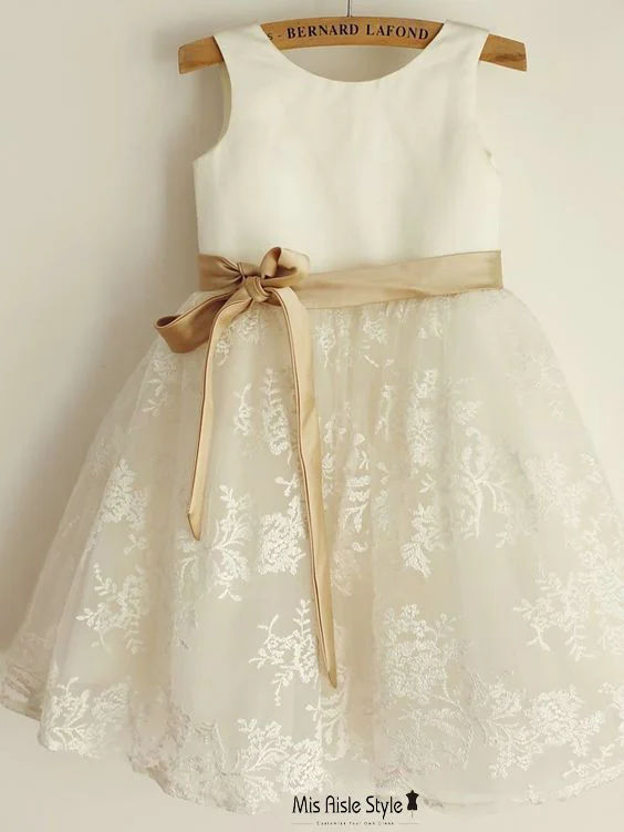 Special Offers High Quality French Lace Flower Girl Dress