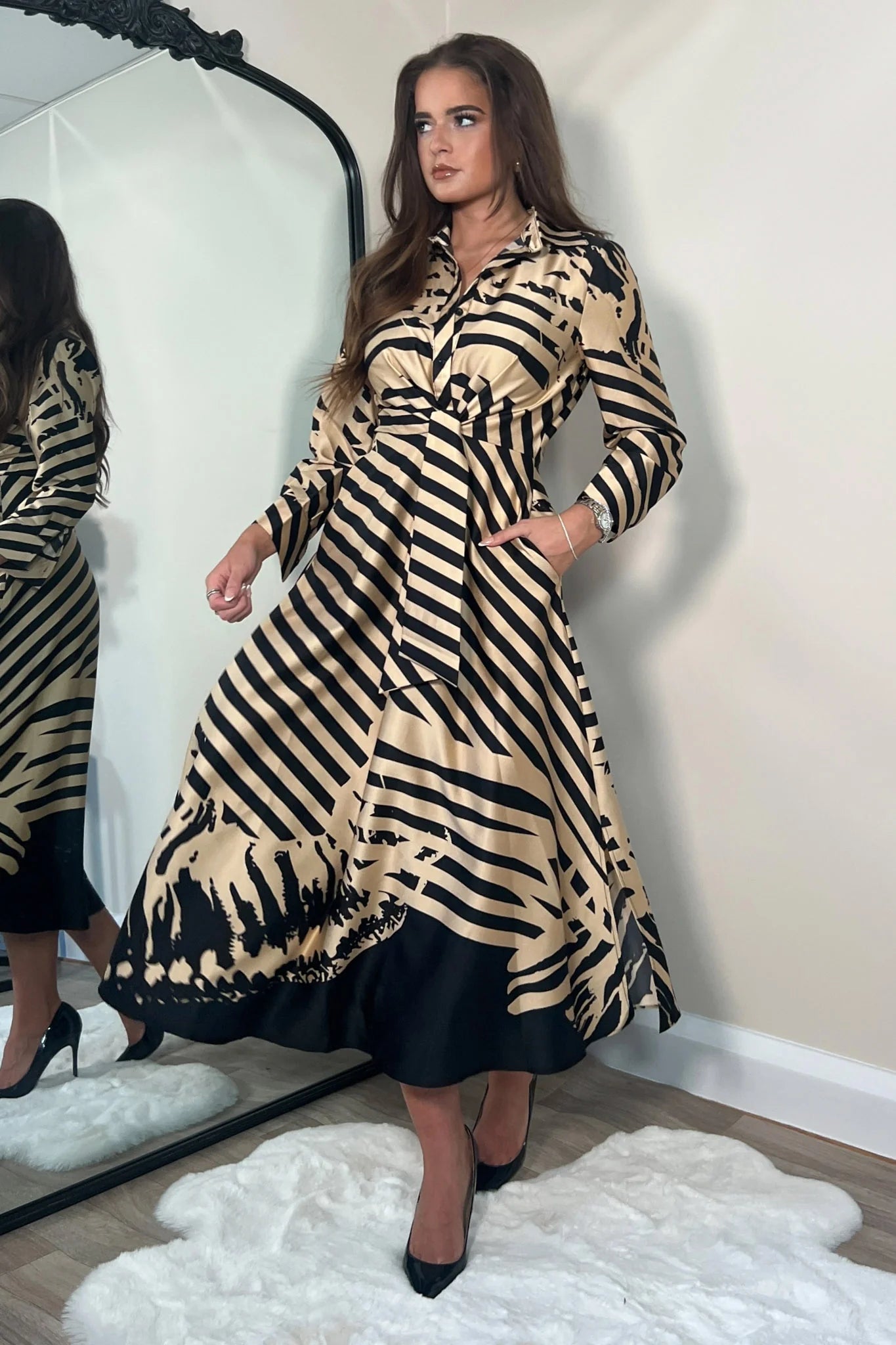 Flash Sale On Women's Apparel – Grab Your Favorites Today ISABELLA STRIPE PRINT TIE FRONT DRESS Flash Sale On Women's Apparel – Grab Your Favorites Today ISABELLA STRIPE PRINT TIE FRONT DRESS