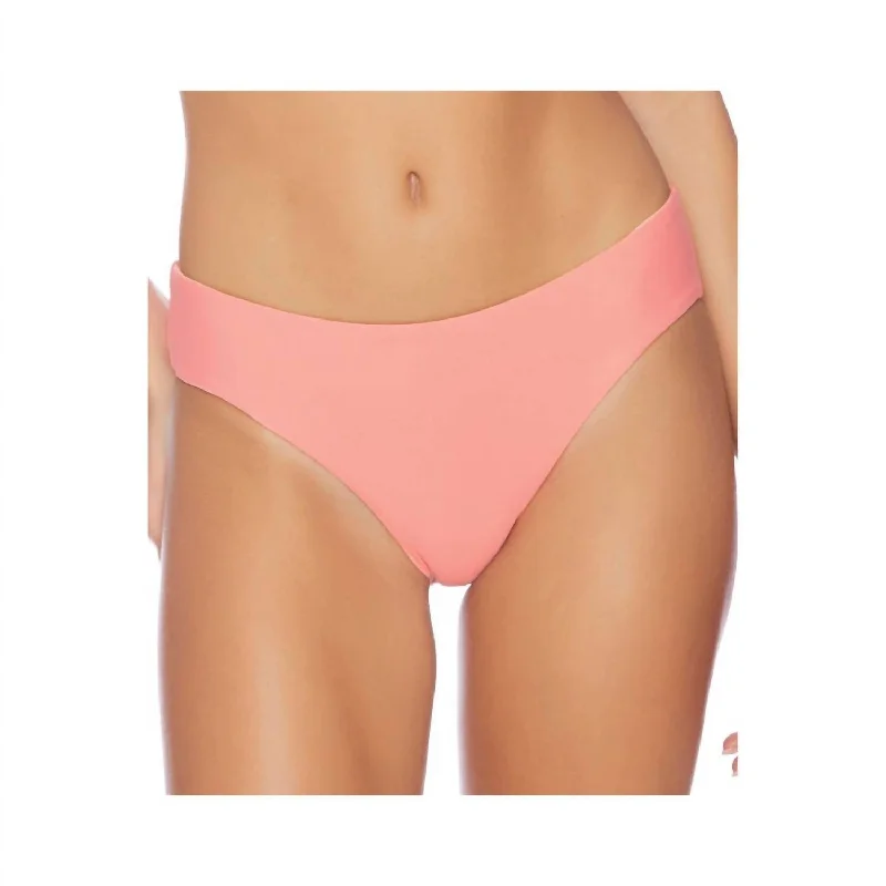Women's Everyday Attire Solid Coordinator Retro Bikini Bottom In Pink Grapefruit