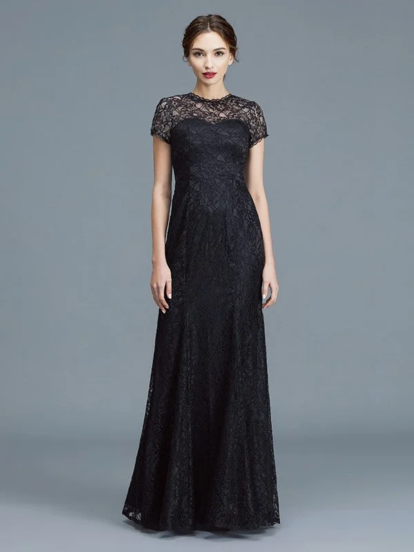 Flash Deals Trumpet/Mermaid Scoop Short Sleeves Lace Floor-Length Mother of the Bride Dresses Flash Deals Trumpet/Mermaid Scoop Short Sleeves Lace Floor-Length Mother of the Bride Dresses