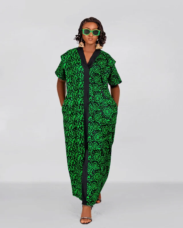 Exclusive Discounts Bolu Ankara Bubu Dress | Green African Print