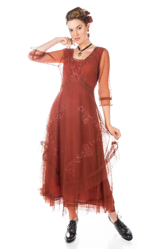 Contemporary Women's Clothing Mary Darling Dress in Paprika by Nataya