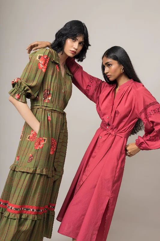 Women's Clothing Sets Emily Lovelock Viscose Crep Sea Kelp Dress