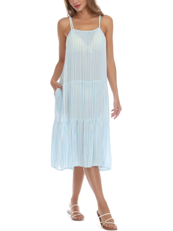 Affordable Women's Outfit Womens Striped Dress Cover-Up