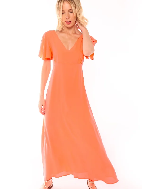 Get More, Spend Less Vilagallo Flourscent Orange Dress