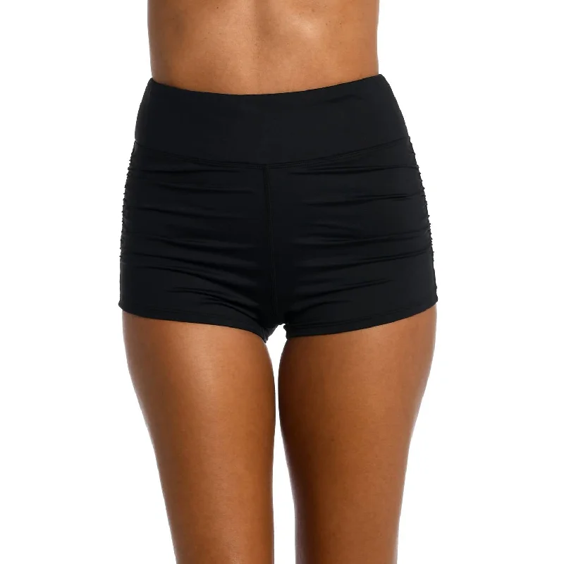 Women's Vacation Clothes Island Goddess Surf Shorts In Black