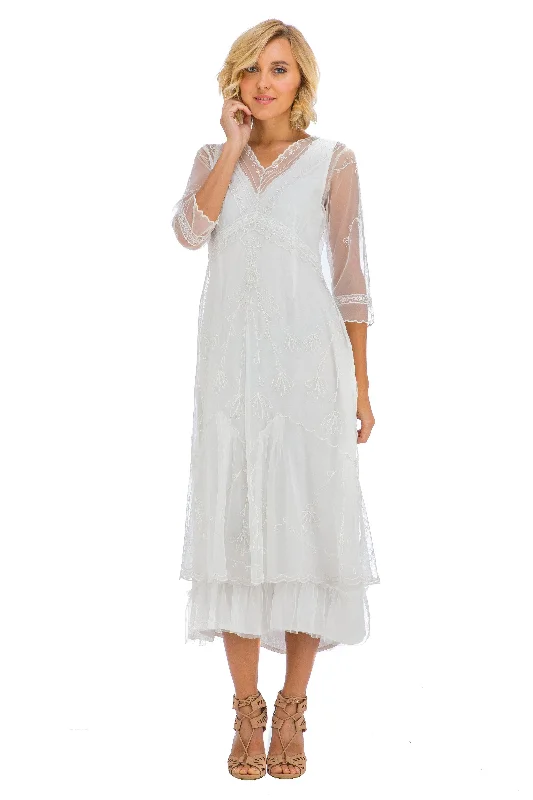 High Street Women's Fashion for Trendy Shoppers Somewhere in Time Dress in Ivory by Nataya