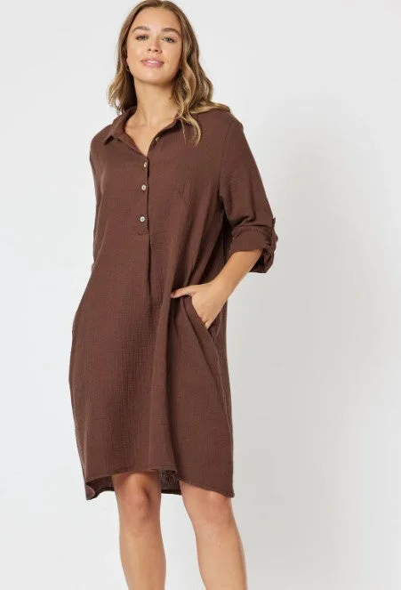 Buy More, Save More The bryon dress choc