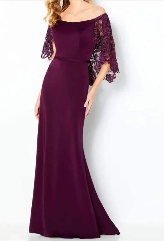 Women's Casual Garments Mermaid Draped Cape Lace Off-Shoulder Floor-length Mother of the Bride Dress Women's Casual Garments Mermaid Draped Cape Lace Off-Shoulder Floor-length Mother of the Bride Dress