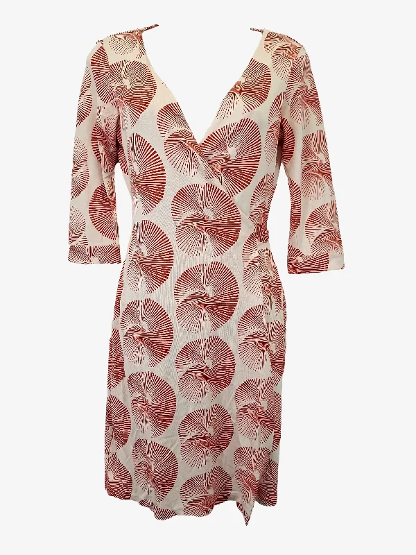 Sophisticated Style Diane von Furstenberg Wrap Soft Pink Silk Dress Size 6