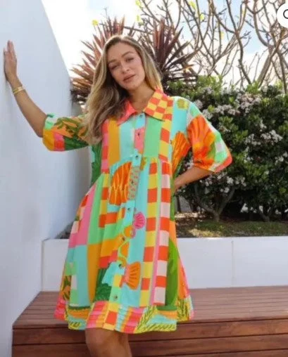 Exclusive Markdowns For A Short Time Sienna wide coloured dress