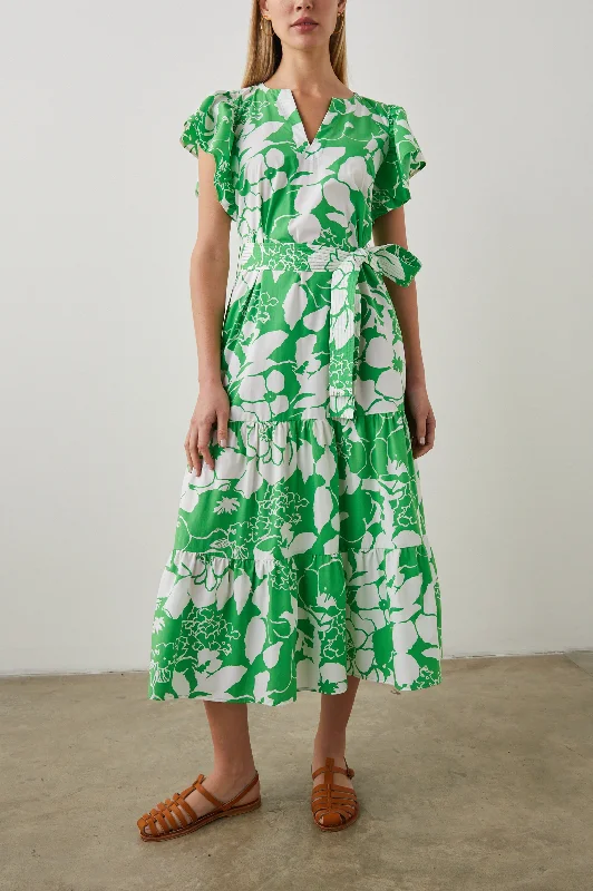 Elegant Women's Clothing GIA DRESS - GREEN LOTUS