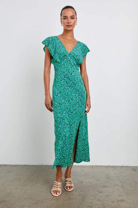Wardrobe Update DINA DRESS - GREEN SPECKLED