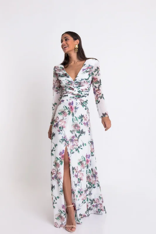 Limited Stock Matilde Cano Flores Plisado Dress