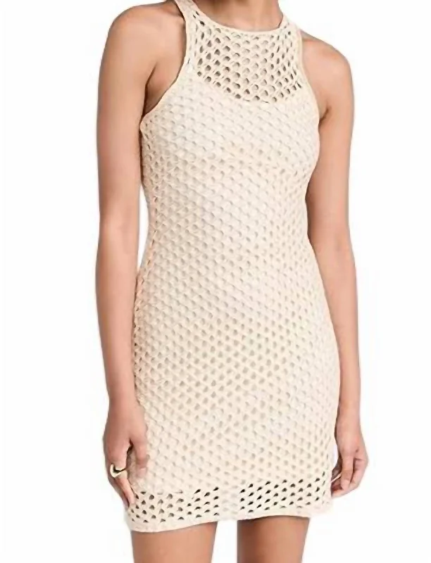 Women's Festive Attire Balmy Crochet Dress In Cream