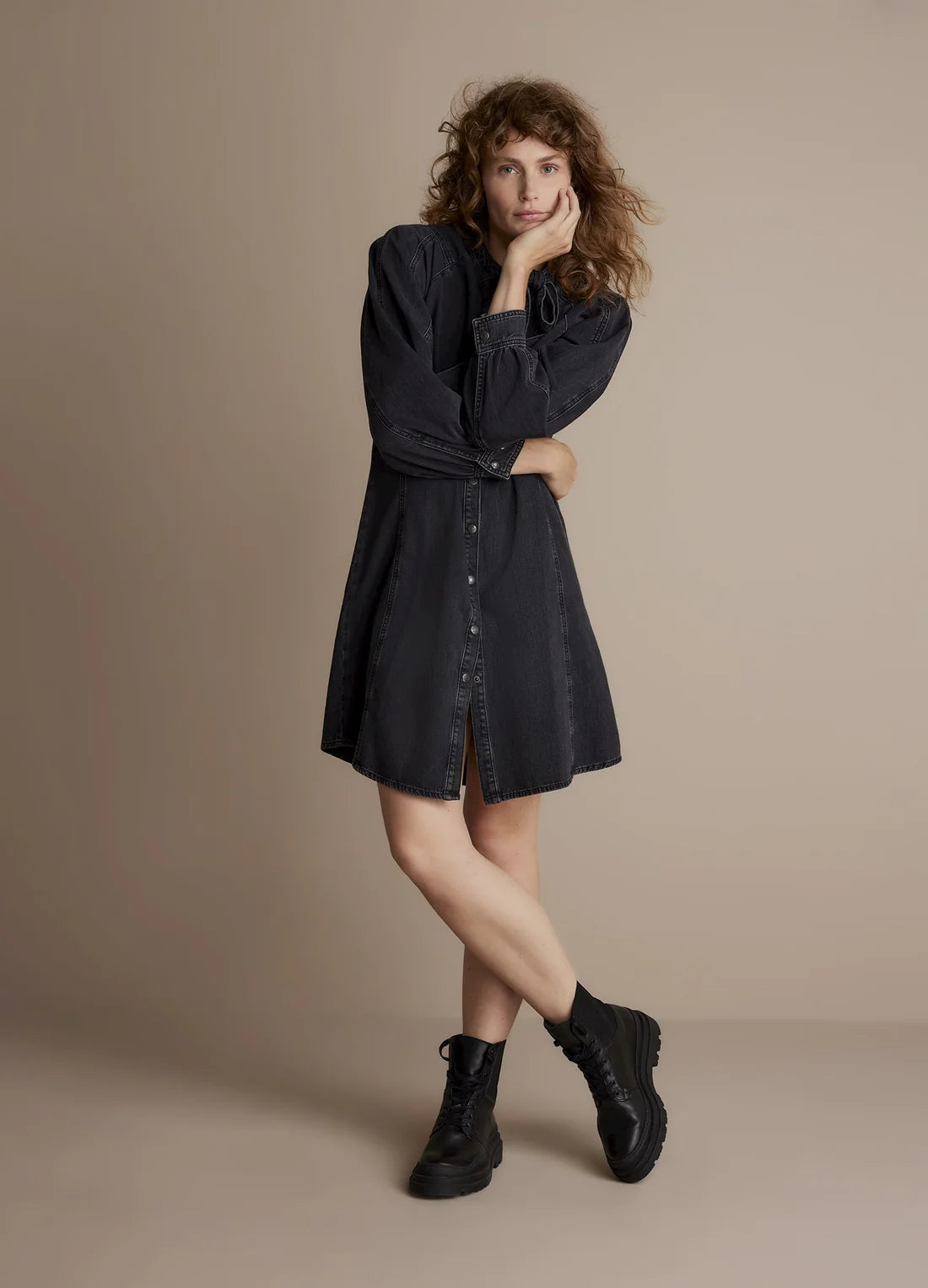 Must-Have Women's Fashion At The Lowest Prices Summum Black Charcoal Denim Bow Dress Must-Have Women's Fashion At The Lowest Prices Summum Black Charcoal Denim Bow Dress