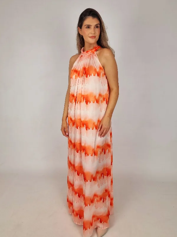 Your Favorite Styles Now On Sale Md'M Orange Tie Dye Dress
