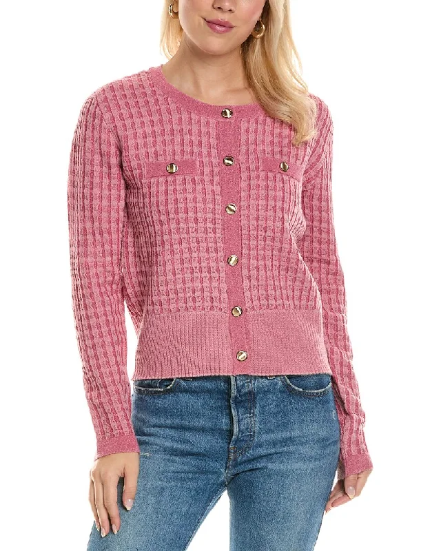 Women's Vacation Garments Joseph A. Waffle Stitch Cardigan