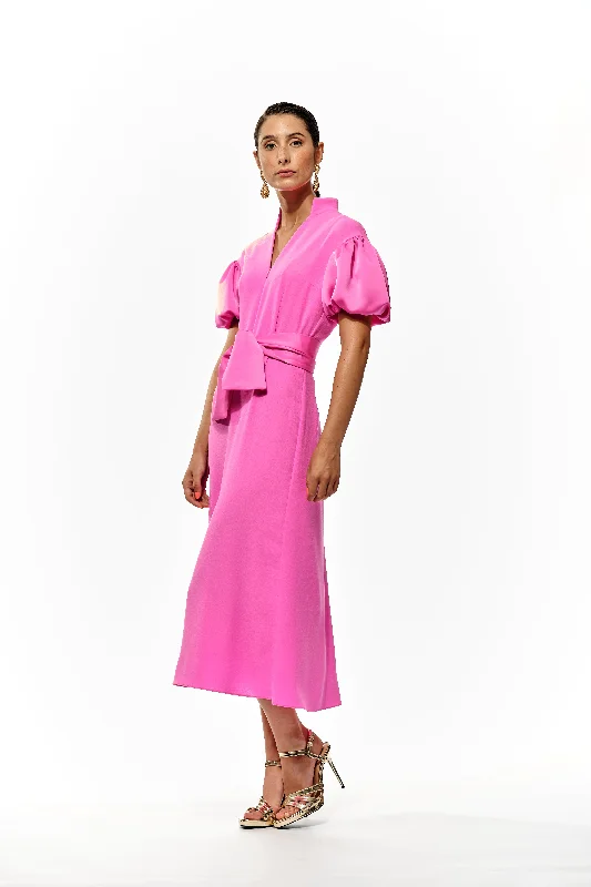 Vintage Retro Party Wear Moskada Pink Lila Dress