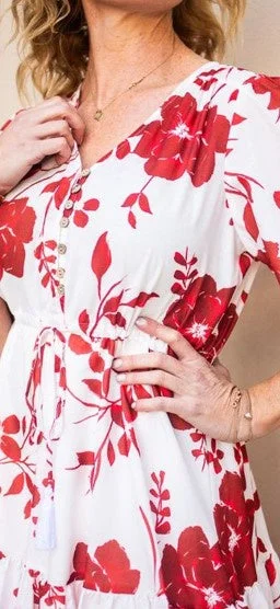 Don't Wait – Weekend Prices Won't Last Red flower dress