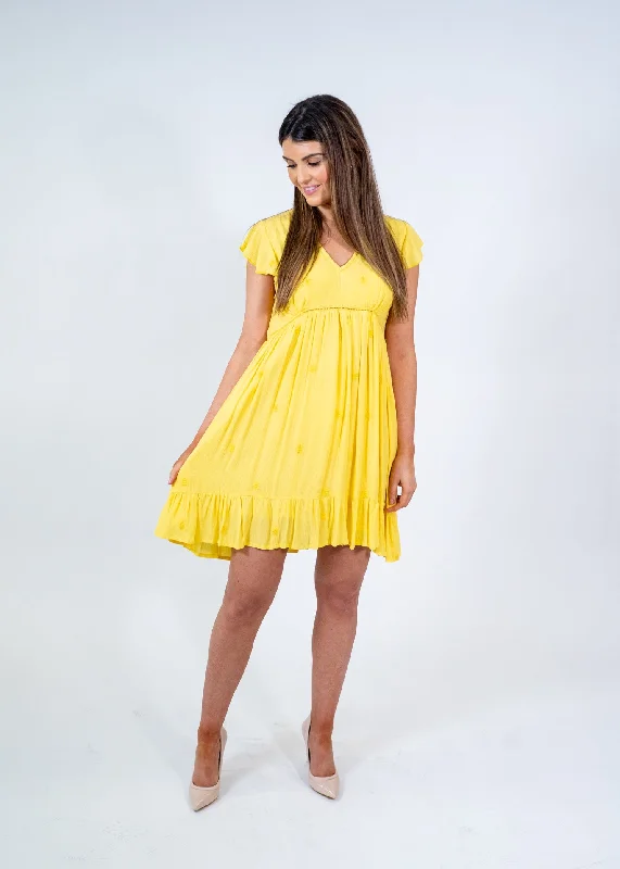 Exclusive Sale On Women's Fashion – Shop Now For Less Md'M Yellow Sun Dress