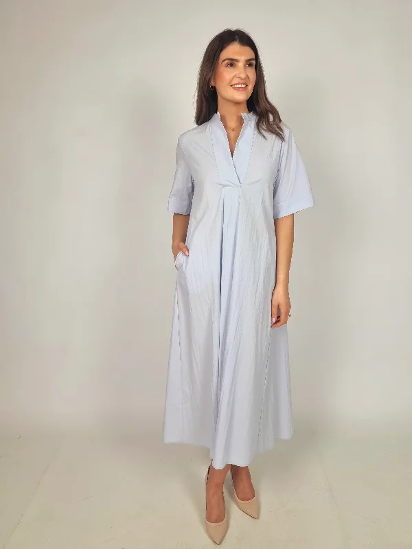 Relaxed Fashion Beatrice B Sky Blue Smock Like Dress