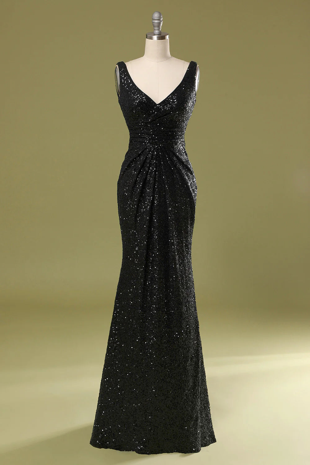 Trendy Attire For Her Long Black Sequins Dress