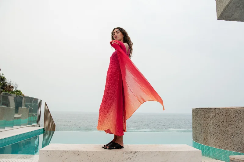 Women's Clothes For Outdoor Events Alquema Festival Sunrise Estrella Dress & Collare Coat Women's Clothes For Outdoor Events Alquema Festival Sunrise Estrella Dress & Collare Coat