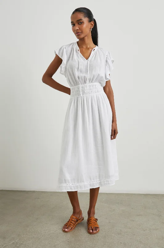Women's Workout Clothing IONA DRESS - WHITE LACE DETAIL