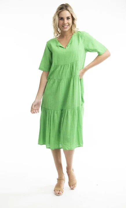 Shop Trendy And Timeless Outfits At Special Prices Collared Parrot cotton dress